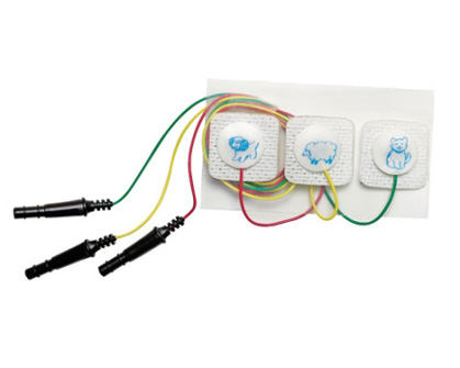 13953D ЭКГ электроды с проводами отведений