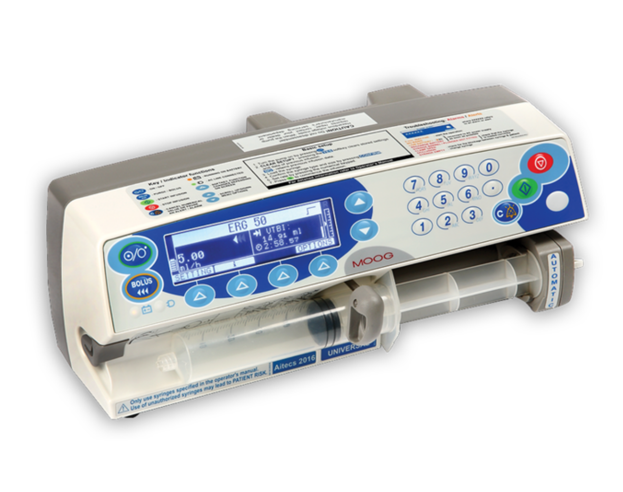 Шприцевой насос с автоматическим захватом шприца AITECS 2016